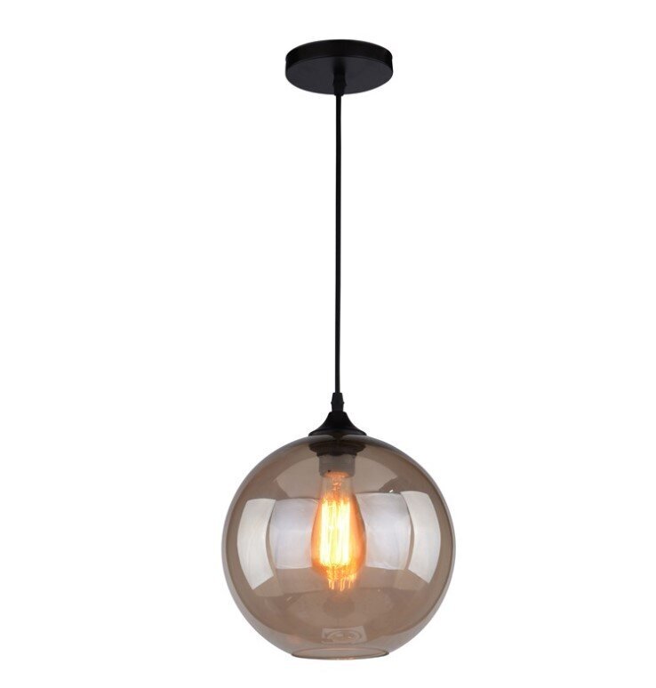 Melna Piekārta Lampa Kupola Forma 40 W E27 cena un informācija | Piekaramās lampas | 220.lv