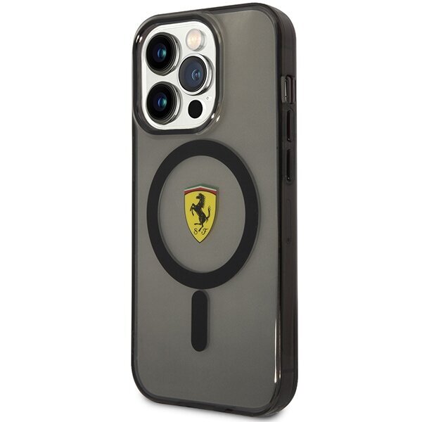 Ferrari FEHMP14LURKK iPhone 14 Pro 6,1" czarny|black hardcase Translucent Magsafe cena un informācija | Telefonu vāciņi, maciņi | 220.lv