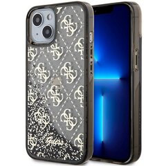 Чехол Guess GUHCP14SLC4PSGK для iPhone 14 6.1" hardcase Liquid Glitter 4G Transculent, черный цена и информация | Чехлы для телефонов | 220.lv