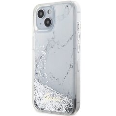 Guess GUHCP14SLCSGSGH iPhone 14 6.1" biały|white hardcase Liquid Glitter Marble cena un informācija | Telefonu vāciņi, maciņi | 220.lv