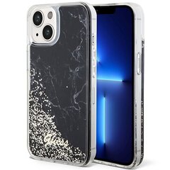 Guess GUHCP14SLCSGSGK iPhone 14 6.1" czarny|black hardcase Liquid Glitter Marble cena un informācija | Telefonu vāciņi, maciņi | 220.lv