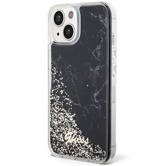 Guess GUHCP14SLCSGSGK iPhone 14 6.1" czarny|black hardcase Liquid Glitter Marble cena un informācija | Telefonu vāciņi, maciņi | 220.lv