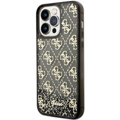 Guess GUHCP14XLC4PSGK iPhone 14 Pro Max 6.7" czarny|black hardcase Liquid Glitter 4G Transculent cena un informācija | Telefonu vāciņi, maciņi | 220.lv