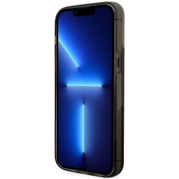 Guess GUHCP14XLC4PSGK iPhone 14 Pro Max 6.7" czarny|black hardcase Liquid Glitter 4G Transculent cena un informācija | Telefonu vāciņi, maciņi | 220.lv