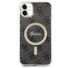 Чехол Guess GUHMN61H4STK для iPhone 11 6.1" hardcase 4G MagSafe, черный цена и информация | Чехлы для телефонов | 220.lv