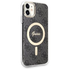 Чехол Guess GUHMN61H4STK для iPhone 11 6.1" hardcase 4G MagSafe, черный цена и информация | Чехлы для телефонов | 220.lv