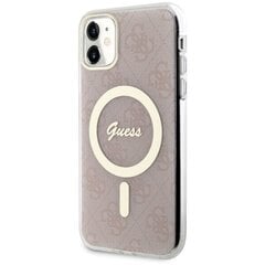 Guess GUHMN61H4STP iPhone 11 6.1" różowy|pink hardcase 4G MagSafe cena un informācija | Telefonu vāciņi, maciņi | 220.lv