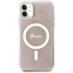 Guess GUHMN61H4STP iPhone 11 6.1" różowy|pink hardcase 4G MagSafe cena un informācija | Telefonu vāciņi, maciņi | 220.lv