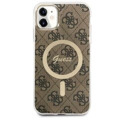 Guess GUHMN61H4STW iPhone 11 6.1" brązowy|brown hardcase 4G MagSafe цена и информация | Чехлы для телефонов | 220.lv