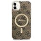 Guess GUHMN61H4STW iPhone 11 6.1" brązowy|brown hardcase 4G MagSafe cena un informācija | Telefonu vāciņi, maciņi | 220.lv