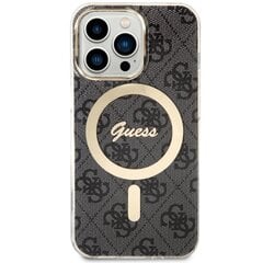 Чехол Guess GUHMP13LH4STK для iPhone 13 Pro | 13 6.1" hardcase 4G MagSafe, черный цена и информация | Чехлы для телефонов | 220.lv