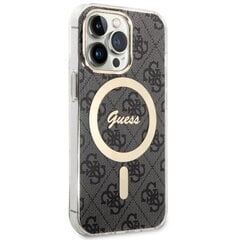 Чехол Guess GUHMP13LH4STK для iPhone 13 Pro | 13 6.1" hardcase 4G MagSafe, черный цена и информация | Чехлы для телефонов | 220.lv