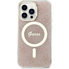 Чехол Guess GUHMP13LH4STP для iPhone 13 Pro | 13 6.1" hardcase 4G MagSafe, розовый цена и информация | Чехлы для телефонов | 220.lv