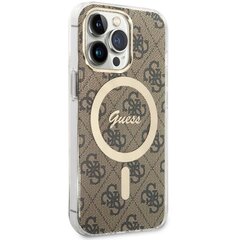 Чехол Guess GUHMP13LH4STW для iPhone 13 Pro | 13 6.1" hardcase 4G MagSafe, коричневый цена и информация | Чехлы для телефонов | 220.lv