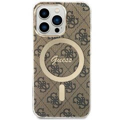 Guess GUHMP13LH4STW iPhone 13 Pro | 13 6.1" brązowy|brown hardcase 4G MagSafe cena un informācija | Telefonu vāciņi, maciņi | 220.lv