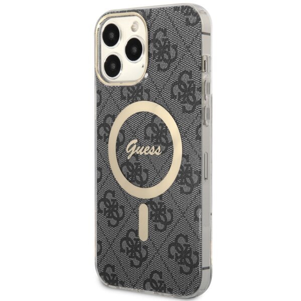 Guess GUHMP13XH4STK iPhone 13 Pro Max 6.7" czarny|black hardcase 4G MagSafe cena un informācija | Telefonu vāciņi, maciņi | 220.lv