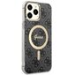 Guess GUHMP13XH4STK iPhone 13 Pro Max 6.7" czarny|black hardcase 4G MagSafe cena un informācija | Telefonu vāciņi, maciņi | 220.lv