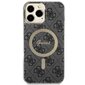 Guess GUHMP13XH4STK iPhone 13 Pro Max 6.7" czarny|black hardcase 4G MagSafe cena un informācija | Telefonu vāciņi, maciņi | 220.lv