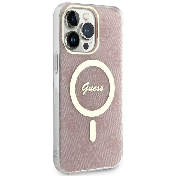 Guess GUHMP13XH4STP iPhone 13 Pro Max 6.7" różowy|pink hardcase 4G MagSafe cena un informācija | Telefonu vāciņi, maciņi | 220.lv