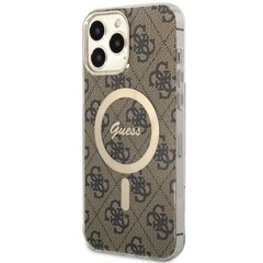 Guess GUHMP13XH4STW iPhone 13 Pro Max 6.7" brązowy|brown hardcase 4G MagSafe cena un informācija | Telefonu vāciņi, maciņi | 220.lv