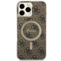 Чехол Guess GUHMP13XH4STW для iPhone 13 Pro Max 6.7" hardcase 4G MagSafe, коричневый цена и информация | Чехлы для телефонов | 220.lv