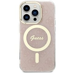 Чехол Guess GUHMP14LH4STP для iPhone 14 Pro 6.1" hardcase 4G MagSafe, розовый цена и информация | Чехлы для телефонов | 220.lv