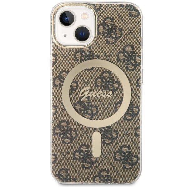 Guess GUHMP14MH4STW iPhone 14 Plus 6.7" brązowy|brown hardcase 4G MagSafe cena un informācija | Telefonu vāciņi, maciņi | 220.lv