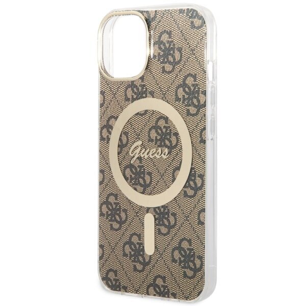 Guess GUHMP14MH4STW iPhone 14 Plus 6.7" brązowy|brown hardcase 4G MagSafe cena un informācija | Telefonu vāciņi, maciņi | 220.lv