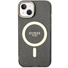 Guess GUHMP14MHCMCGK iPhone 14 Plus 6.7" czarny|black hardcase Glitter Gold MagSafe цена и информация | Чехлы для телефонов | 220.lv