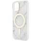 Guess GUHMP14MPCUMAH iPhone 14 Plus 6.7" biały|white hardcase Marble MagSafe cena un informācija | Telefonu vāciņi, maciņi | 220.lv