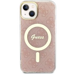 Чехол Guess GUHMP14SH4STP для iPhone 14 6.1" hardcase 4G MagSafe, розовый цена и информация | Чехлы для телефонов | 220.lv