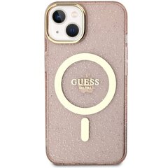 Чехол Guess GUHMP14SHCMCGP для iPhone 14 6.1" hardcase Glitter Gold MagSafe, розовый цена и информация | Чехлы для телефонов | 220.lv