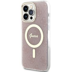 Guess GUHMP14XH4STP iPhone 14 Pro Max 6.7" różowy|pink hardcase 4G MagSafe cena un informācija | Telefonu vāciņi, maciņi | 220.lv