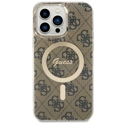 Guess GUHMP14XH4STW iPhone 14 Pro Max 6.7" brązowy|brown hardcase 4G MagSafe цена и информация | Чехлы для телефонов | 220.lv