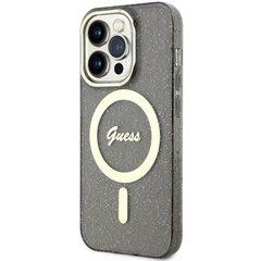 Guess GUHMP14XHCMCGK iPhone 14 Pro Max 6.7" czarny|black hardcase Glitter Gold MagSafe цена и информация | Чехлы для телефонов | 220.lv