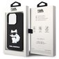 Karl Lagerfeld KLHCP14L3DRKHNK iPhone 14 Pro 6.1" czarny|black hardcase Rubber Choupette 3D cena un informācija | Telefonu vāciņi, maciņi | 220.lv