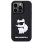 Karl Lagerfeld KLHCP14L3DRKHNK iPhone 14 Pro 6.1" czarny|black hardcase Rubber Choupette 3D cena un informācija | Telefonu vāciņi, maciņi | 220.lv