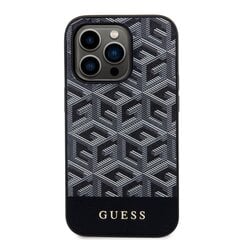 Guess PU G Cube MagSafe Compatible Case for iPhone 14 Pro Max Black cena un informācija | Telefonu vāciņi, maciņi | 220.lv