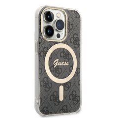 Guess 4G IML MagSafe Compatible Case for iPhone 14 Pro Black cena un informācija | Telefonu vāciņi, maciņi | 220.lv
