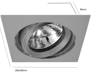 Padziļināta lampa G.LUX XM-2488 cena un informācija | Iebūvējamās lampas, LED paneļi | 220.lv