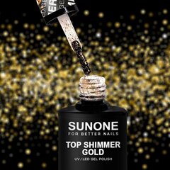 Gela laka - virskārta, Sunone Top Shimmer Gold, 5 g цена и информация | Лаки для ногтей, укрепители | 220.lv