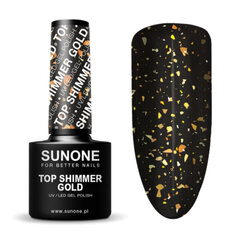 Gela laka - virskārta, Sunone Top Shimmer Gold, 5 g cena un informācija | Nagu lakas, stiprinātāji | 220.lv