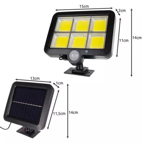 Āra lampa ar saules bateriju un tālvadības pulti 120 COB LED цена и информация | Āra apgaismojums | 220.lv