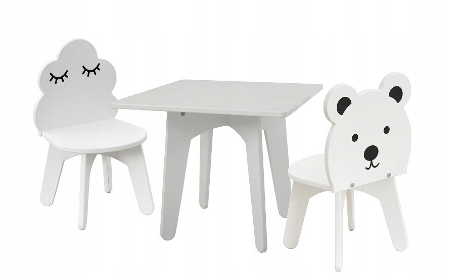 Bērnu galds un divi krēsli bērniem цена и информация | Bērnu krēsliņi un bērnu galdiņi | 220.lv