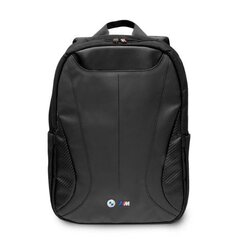 BMW Backpack BMBP15SPCTFK 16&quot; black|black Carbon&Leather Tricolor BMW000521-0 цена и информация | Рюкзаки, сумки, чехлы для компьютеров | 220.lv