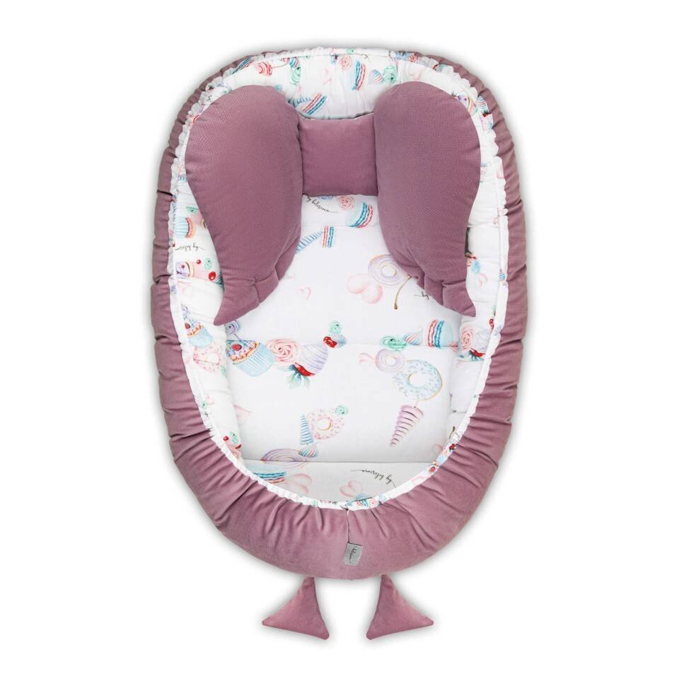 Bērnu ligzdiņa, rozā krāsā cena un informācija | Spilveni, guļammaisi, konverti jaundzimušajiem | 220.lv
