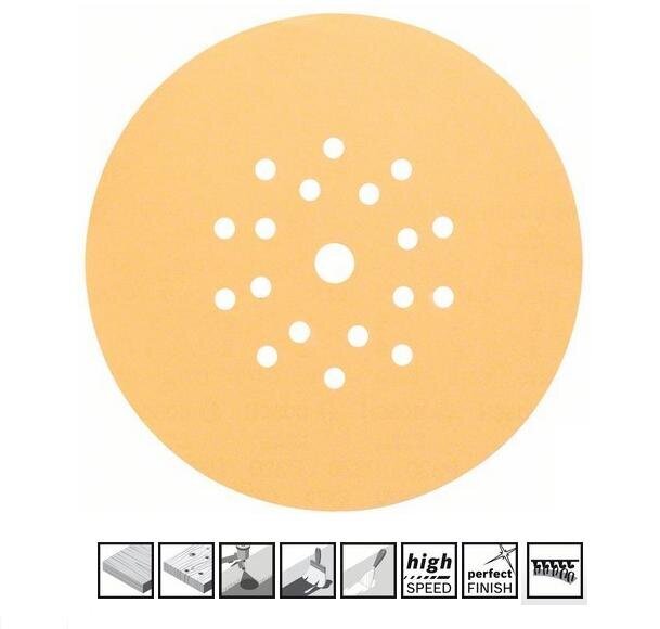 DISKS 225 mm C470 gr. 60, 25 gab, AR CAURUMIEM 608901147 цена и информация | Slīpmašīnas | 220.lv