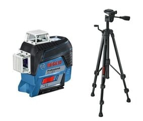 BOSCH LINE LASER GLL 3-80 C + BT150 STATĪVS cena un informācija | Rokas instrumenti | 220.lv