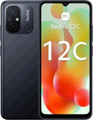 Xiaomi Redmi 12C NFC Dual SIM 3/32GB, Graphite Gray cena un informācija | Mobilie telefoni | 220.lv