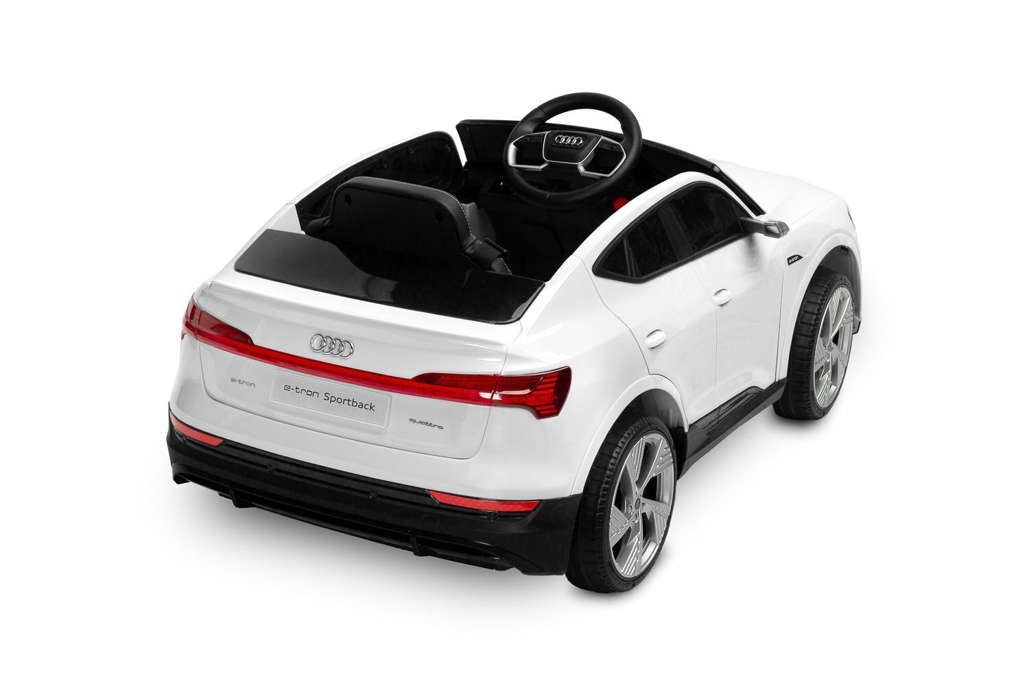 Vienvietīgs bērnu elektromobilis Toyz Audi E-tron Sportback, balts cena un informācija | Bērnu elektroauto | 220.lv